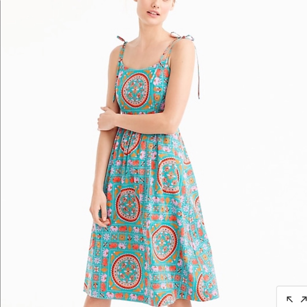 Drake's® for J.Crew tie-shoulder dress